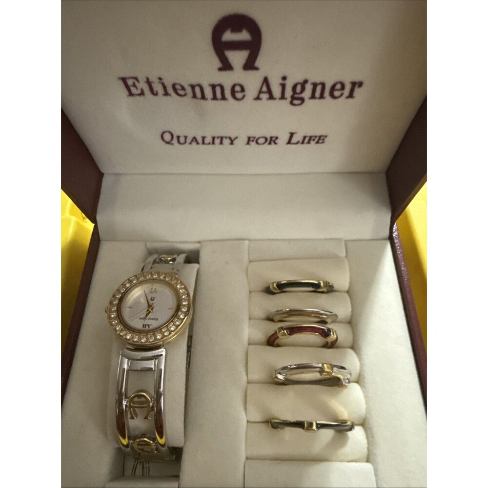 Vintage Etienne Aigner Watch Set, Watch, 6 Watch Faces  Quartz Analog